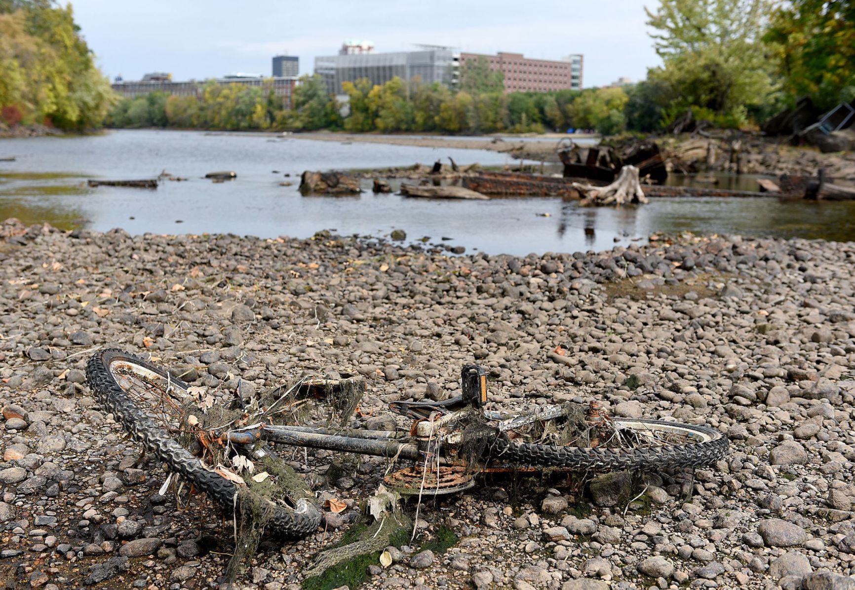 Merrimack River trash